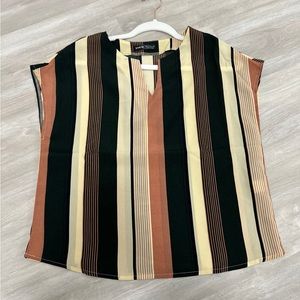 Striped work blouse